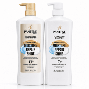 Pantene Pro-V Ultimate Care Shampoo & Conditioner Set, Moisture Repair & Shine, 38.2 fl oz Each