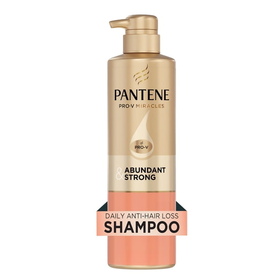 Pantene Abundant & Strong Shampoo, Strengthens Scalp's Hold on Hair Roots, 13.5 fl oz