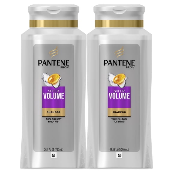 Pantene Shampoo, Sheer Volume for Thin Hair, 25.4 oz, 2 Pack