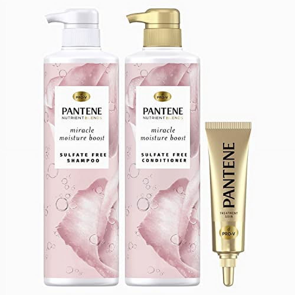 Pantene Shampoo and Conditioner with Rose Water and Hair Treatment Set
