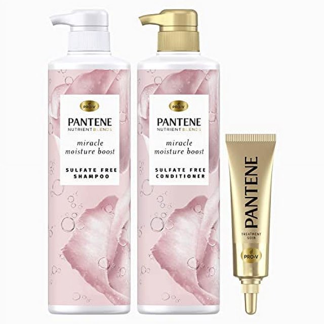 Pantene Rose Water Shampoo and Conditioner Set, Treated Infusion