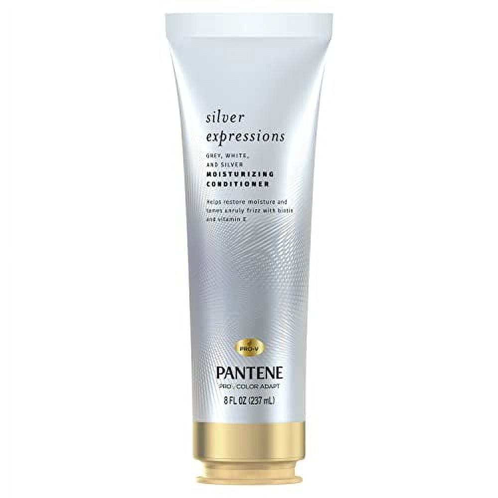Pantene Silver Expressions Moisturizing Sulfate Free Conditioner, for Gray/SilverWhite Dyed and Color Treated Hair, 8 Fl Oz