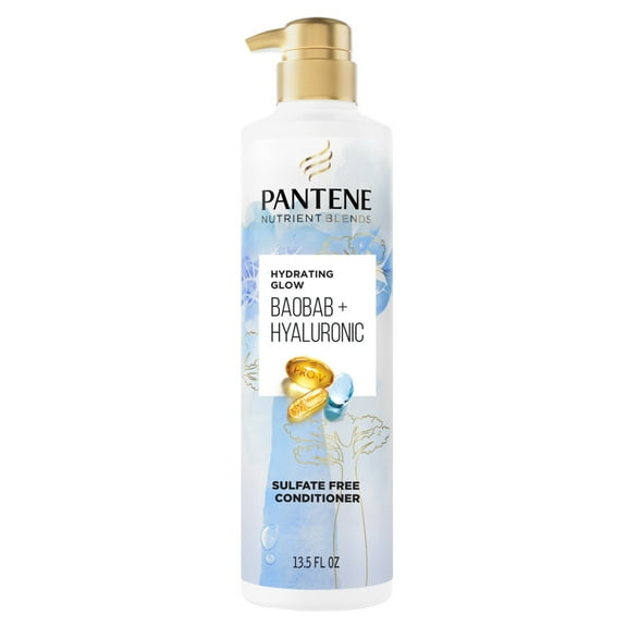 Pantene Nutrient Blends Hydrating Glow Baobab + Hyaluronic Sulfate Free Contidioner 13.5 FL OZ/400mL