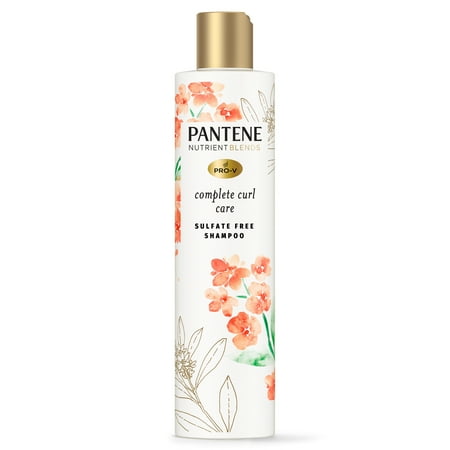 Pantene Sulfate Free Curly Hair Shampoo, Anti Frizz, with Jojoba Oil, Color Safe, 9.6 oz