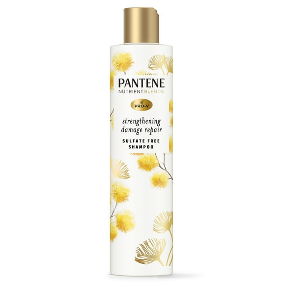 Pantene Sulfate Free Shampoo, Damage Repair Shampoo with Castor Oil, Color Safe, 9.6 oz