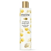 Pantene Sulfate Free Shampoo, Damage Repair Shampoo with Castor Oil, Color Safe, 9.6 oz