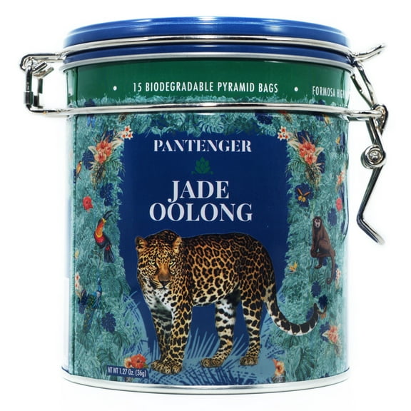 Pantenger Oolong Tea Loose Leaf. 15 Pyramid Bags (Makes up to 75 teacups) Alishan Jade Oolong from 4500 Feet Hight Altitude Tea Garden.