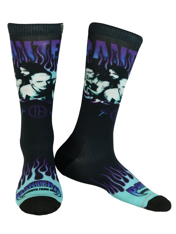 Crew Socks Men's Cowboys Album Heavy Metal Rock Band Sublimated Design 1-Pair Shoe Size 7-12