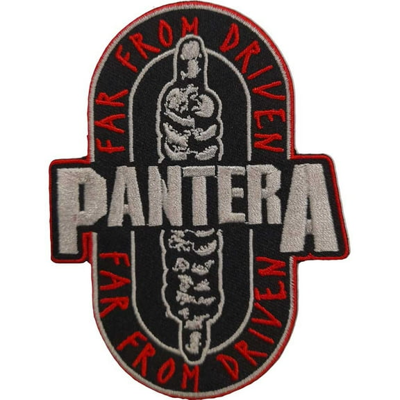 Pantera Far From Driven Patch Drill Bit Heavy Metal Embroidered Iron On