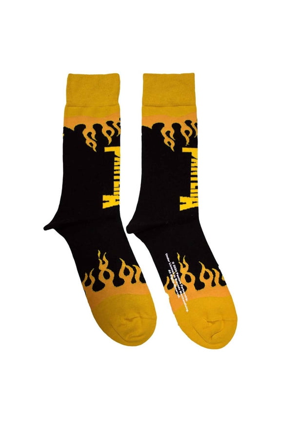 Pantera Flame Band Logo Ankle Socks Black