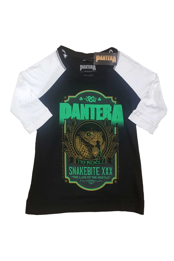 Pantera Ladies Raglan T-Shirt: Snakebit XXX Label (XXX-Large)