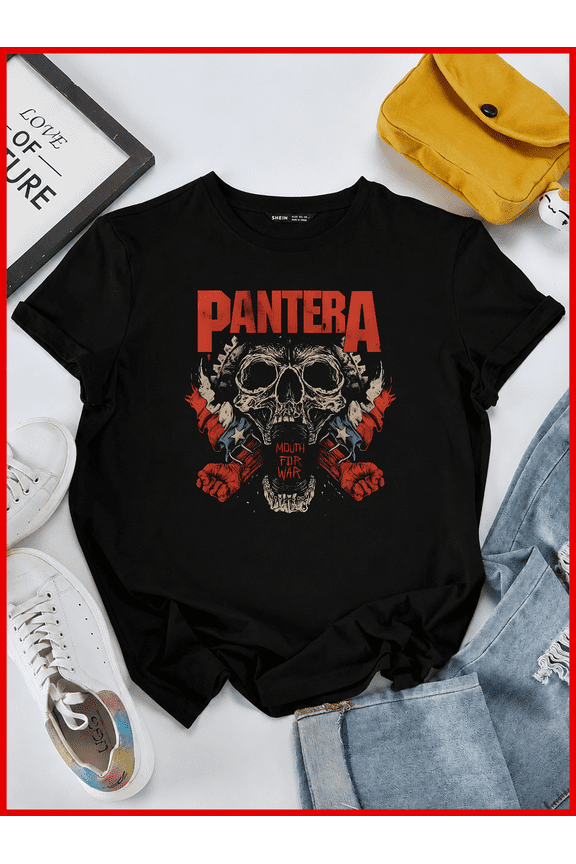 Pantera Mouth For War Metal Band Heavy Groove Music Art V61546 Unisex T-Shirt, S-5XL