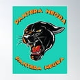 thumbnail image 1 of Pantera Negra Black Panter Tattoo Vintage Retro Style Poster Wall Art, Modern Wall Decor For Living Room Bedroom, 12x18 UNFRAMED, 1 of 3