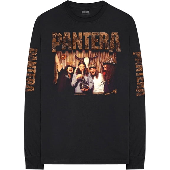 Pantera Unisex Long Sleeve T-Shirt Bong Group (Sleeve Print) (Large)