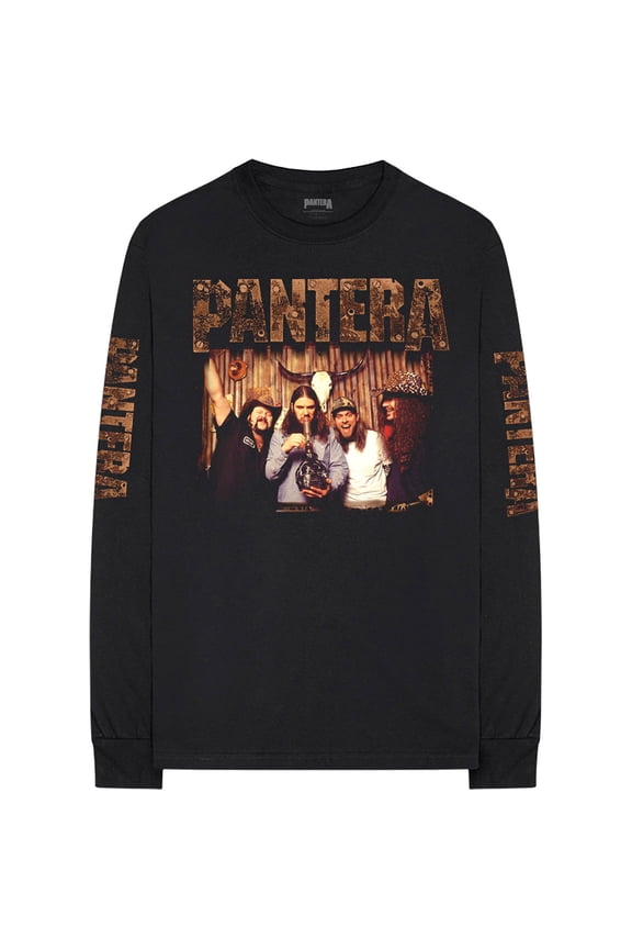 Pantera Unisex Long Sleeve T-Shirt Bong Group (Sleeve Print) (Large)