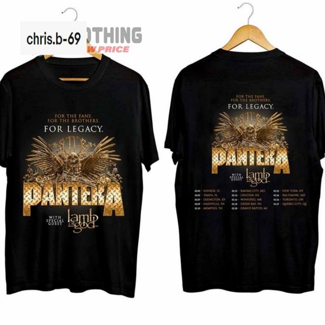 Pantera With Lamp Of God Tour 2024 Merch, For The Fans , Unisex Tee, S ...