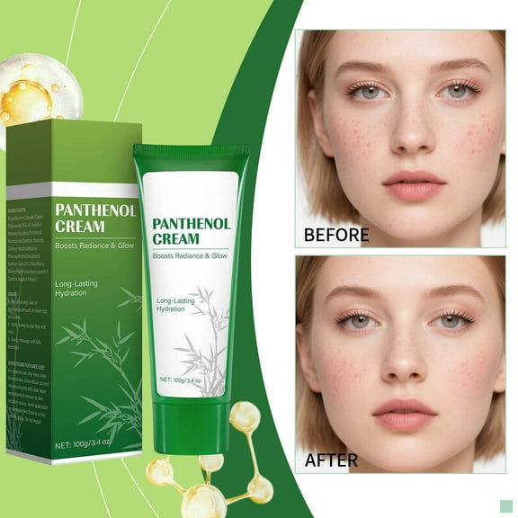 Panthenol Cream, Daily Hydrating Cream for Dry and Delicate Skin, Soothing Face Repair Cream for Sensitive Skin, Lightweight Skin Barrier Support, Fragrance Free, Non-Comedogenic, 3.4oz