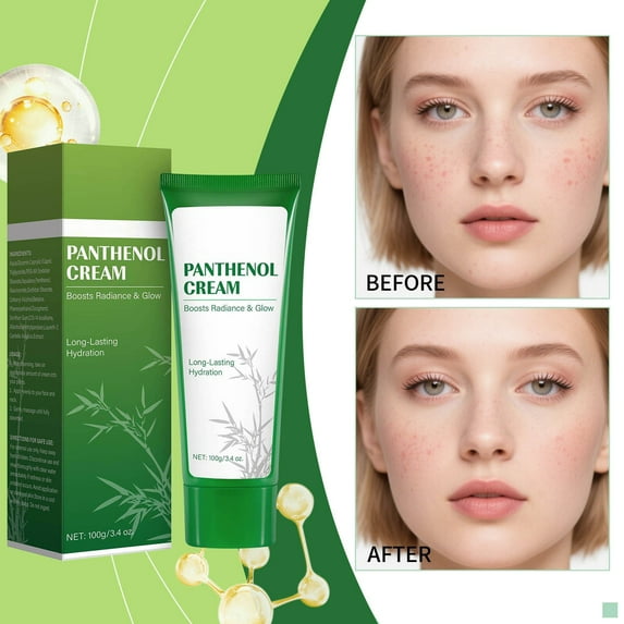 Panthenol Cream, Daily Hydrating Cream for Dry and Delicate Skin, Soothing Face Repair Cream for Sensitive Skin, Lightweight Skin Barrier Support, Fragrance Free, Non-Comedogenic, 3.4oz