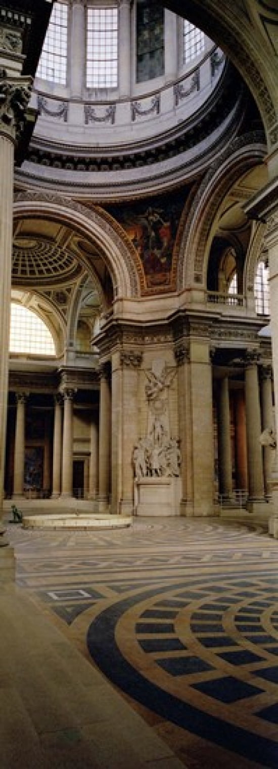 Pantheon Interior Paris France Canvas Art - Panoramic Images (36 x 13)