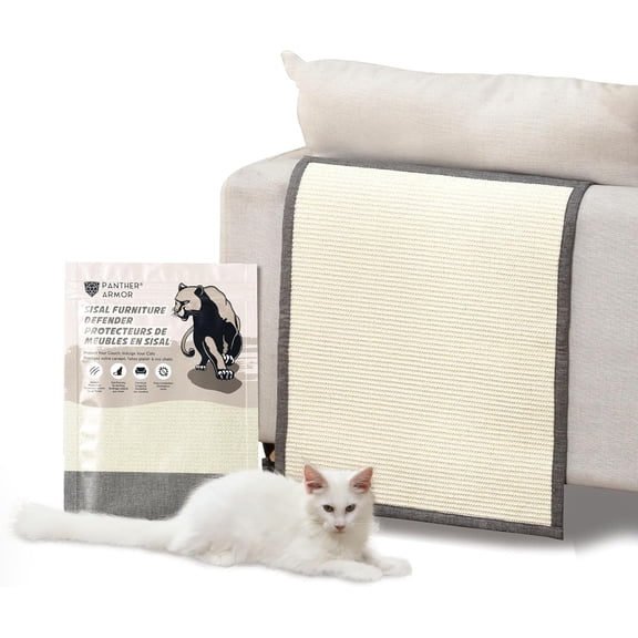Panther Armor Cat Couch Protector for Cat Scratching Furniture Defense, Gray, Back Rest