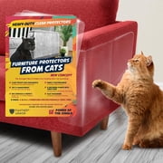 Panther Armor Cat Scratch Furniture Protector, Gloss 8 Sheet Pack w 64 Twist Pins 4XL+4L