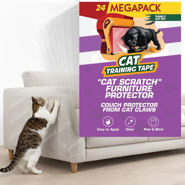 Panther Armor Clear Double Sided Anti-Scratch Cat Furniture Protector ...