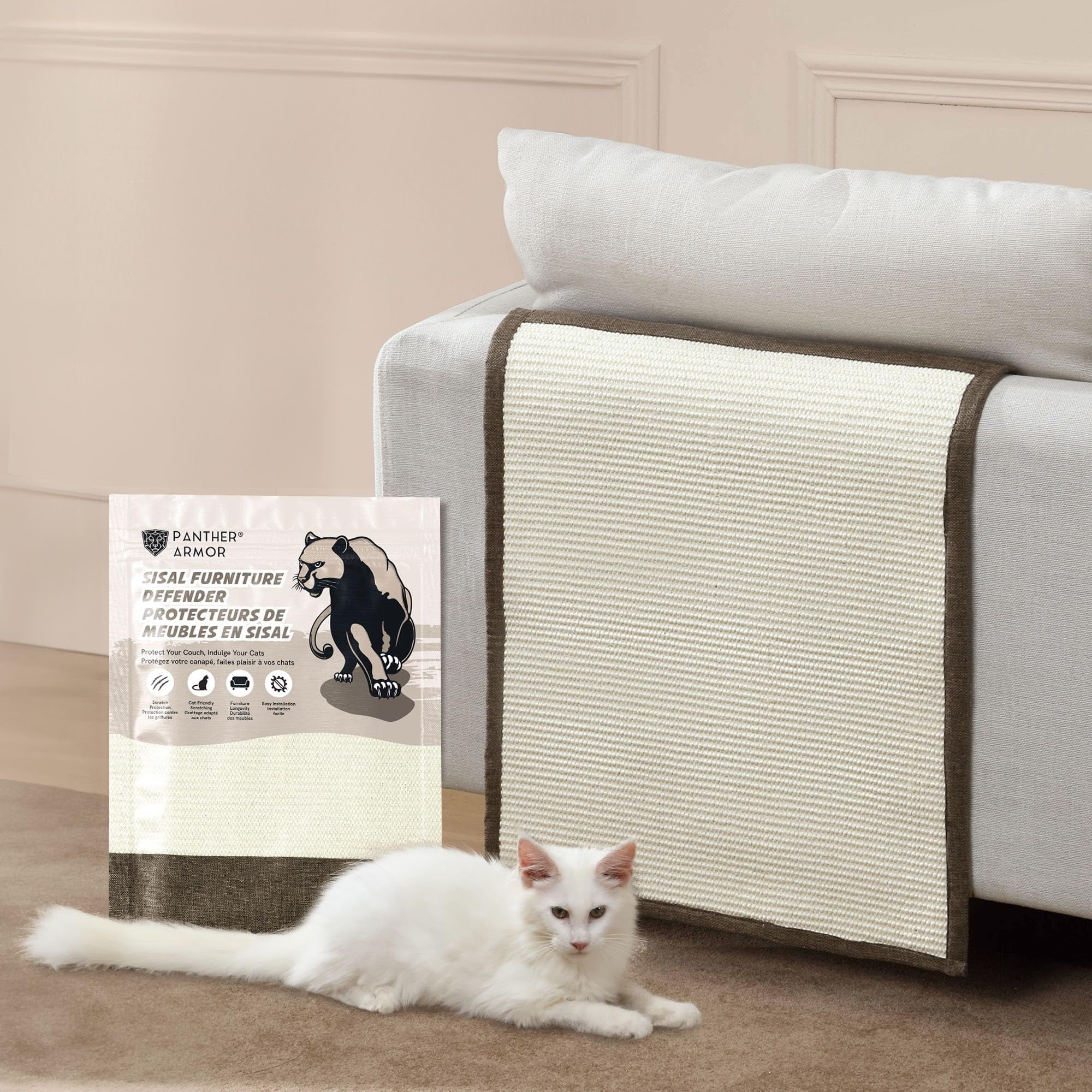Panther Armor Cat Scratch Mats Furniture Protector from Pets for Sofa