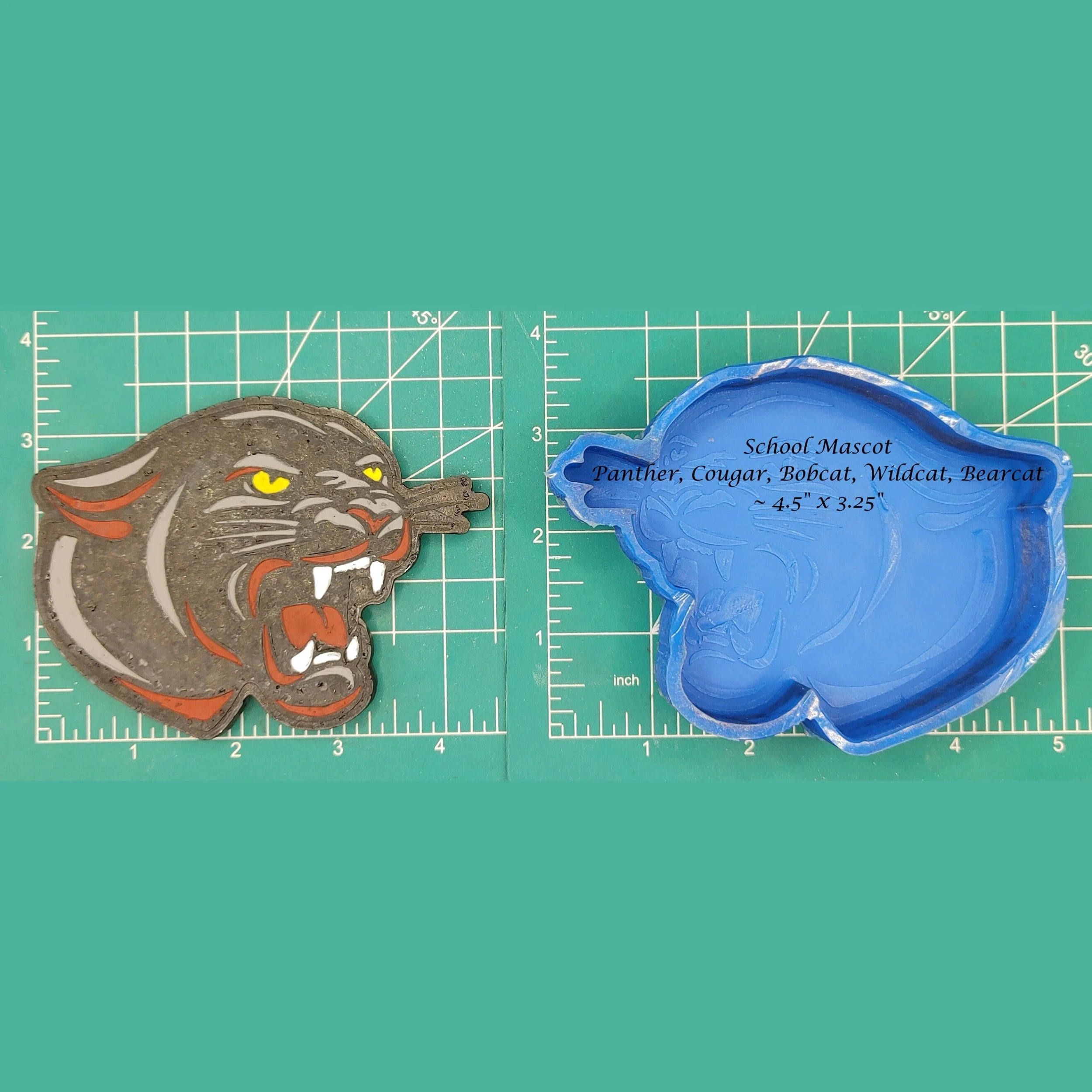 Panther Bobcat Cougar Wildcat School Mascot Silicone Freshie Mold