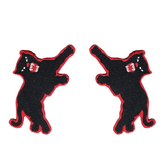 Panther Combo Sneaker Iron On Applique Patch (Red)