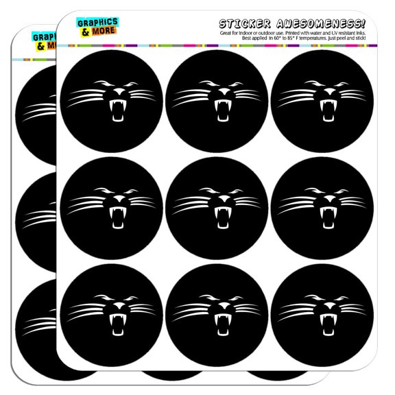 Panther Face 2" Scrapbooking Crafting Stickers