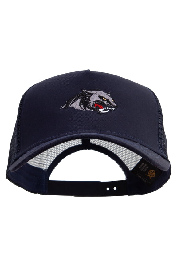 Panther Five Panels Pro Style Trucker Mesh Cap - Navy OSFM