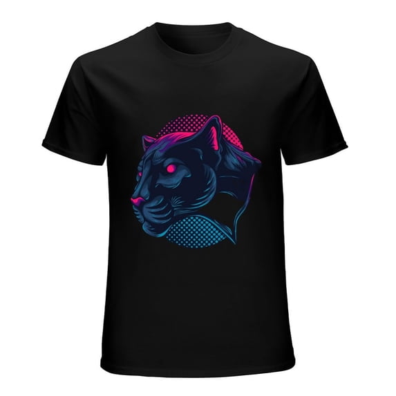 Panther Head With Spooky And Evil Pose Vintage T-Shirt Retro Animal Lover Tee