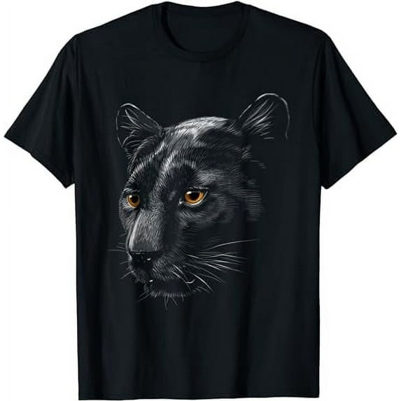 Panther Lover Head Portrait black background Theme Animal T-Shirt