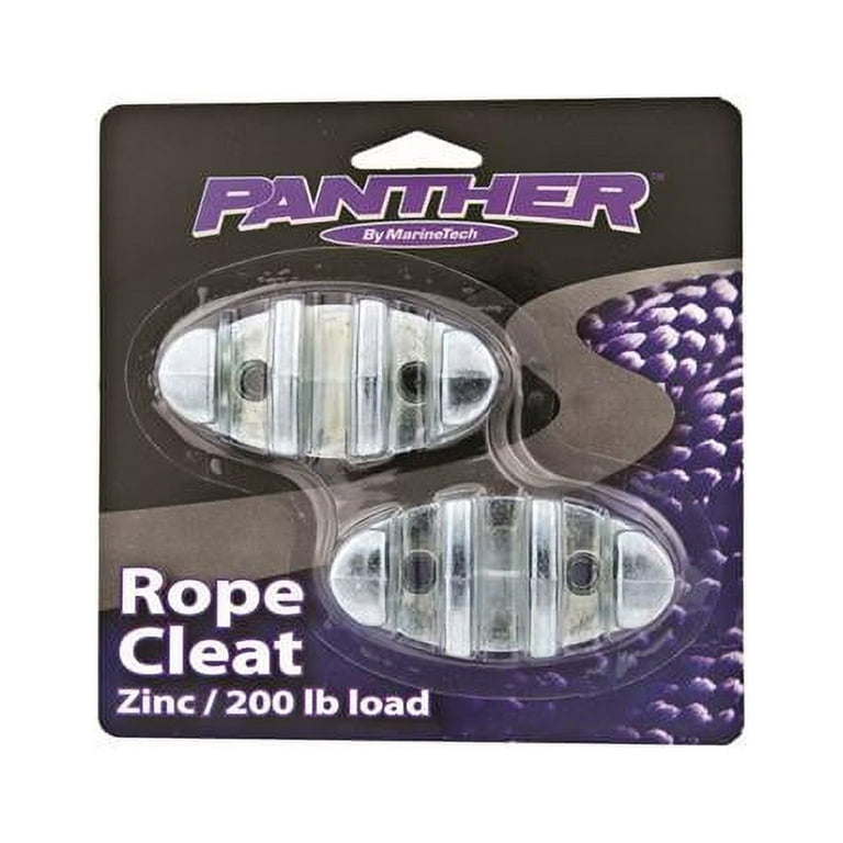 Panther - Die Cast Chrome Plated Gripper Rope Cleat - 3 - 2 Per Pack -  558200