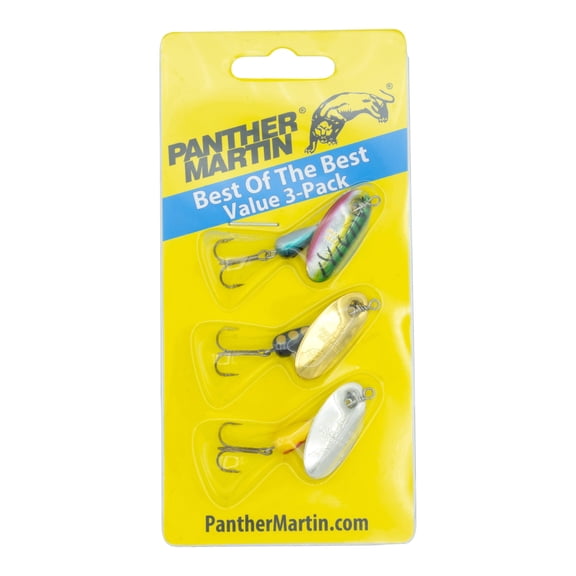 Panther Martin Best of the Best Spinner Fishing Lures, 1/8 oz, 3 Pack