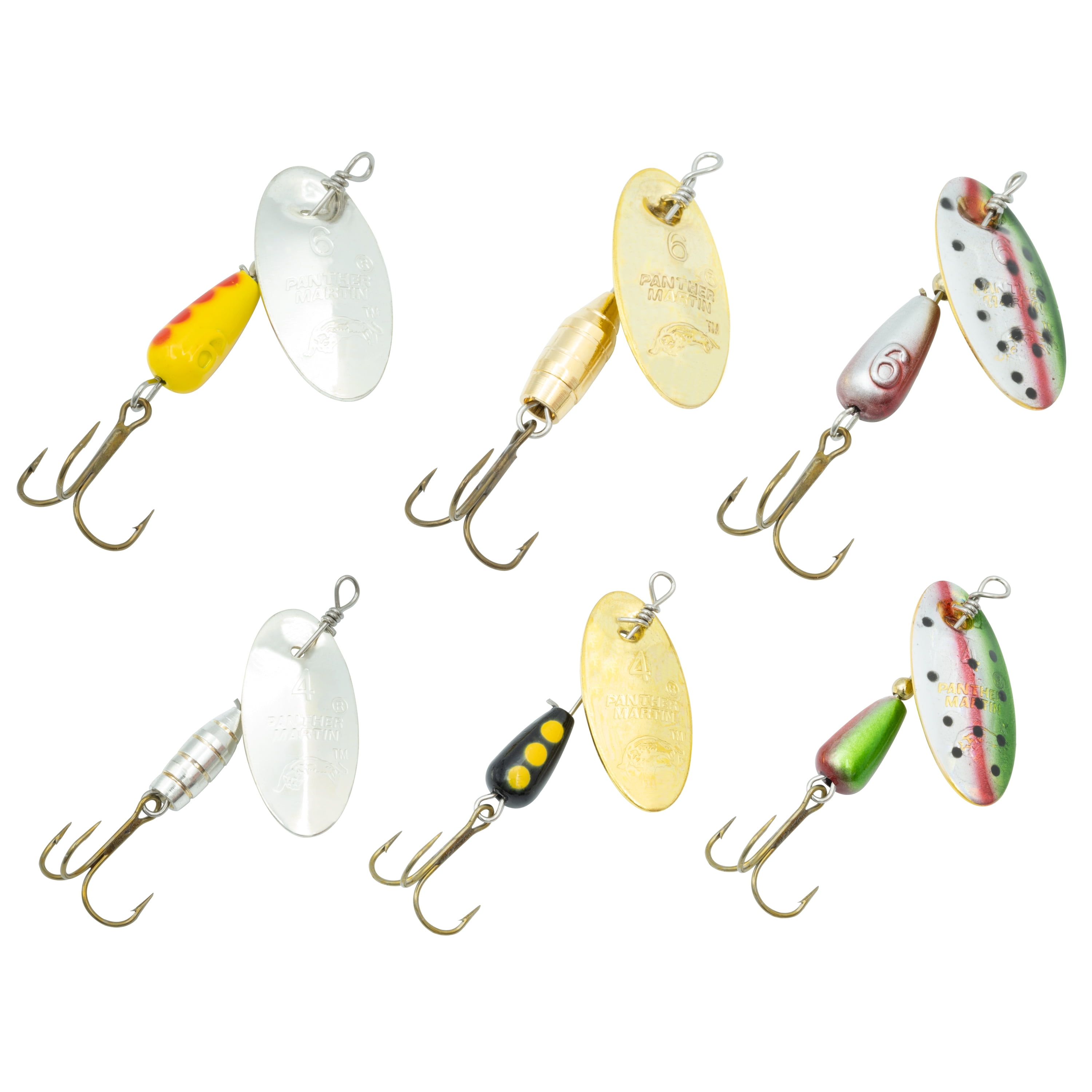 Panther Martin BW6 Best of the West Spinners Fishing Lure Kit - Assorted - Pack of 6