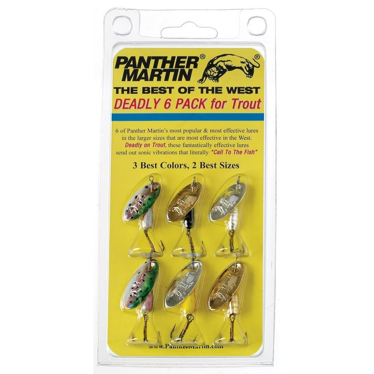 Panther Martin Best of the West Trout Freshwater Fishing Lures 6pk