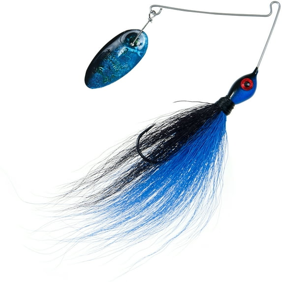 Panther Martin PMBBJ_15L_BBH Bearded Banshee Bass Spinner Fishing Lure - Blue/Black Holographic - 15L (3/8 Oz)