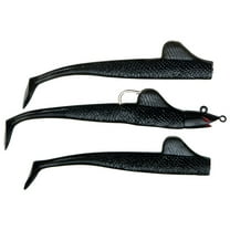 Panther Martin PMBFPT_1BF_BM BigFin 3-in-1 Paddle Tail Weedless Swimbaits - Black Magic - 1BF (1 oz)