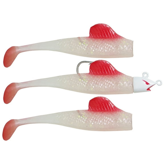 Panther Martin PMBFPT_1BF_TP BigFin 3-in-1 Paddle Tail Weedless Swimbaits - Translucent Pearl - 1BF (1 oz)