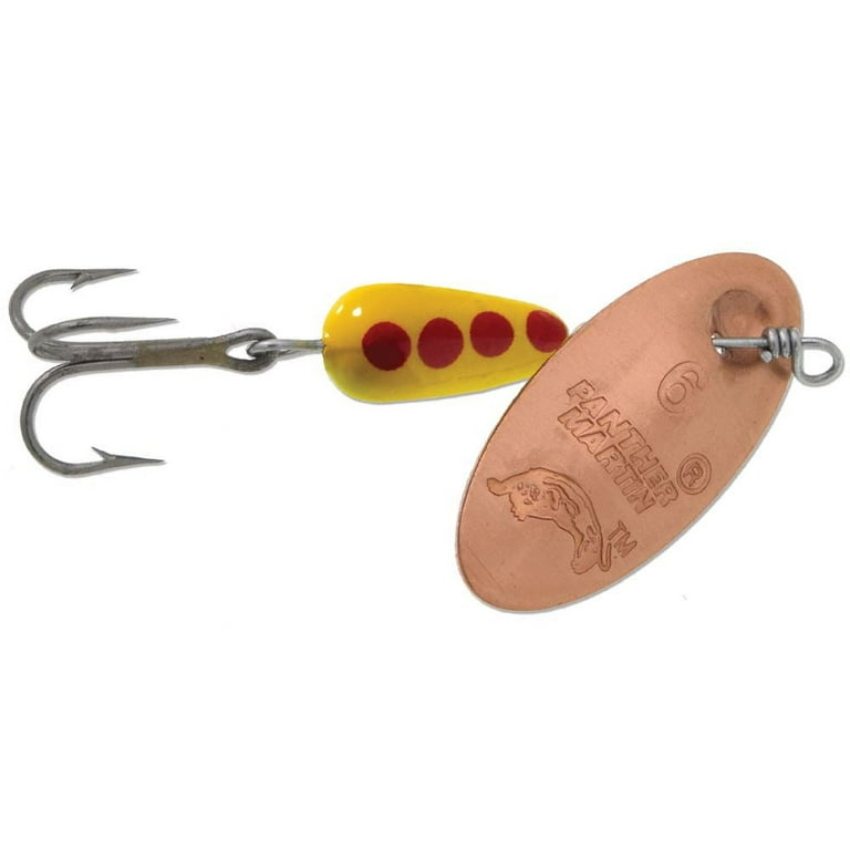 Panther Martin PMCB_2_CY Classic Regular Teardrop Spinners Fishing Lure - 2  (1/16 oz) - Copper/Yellow 