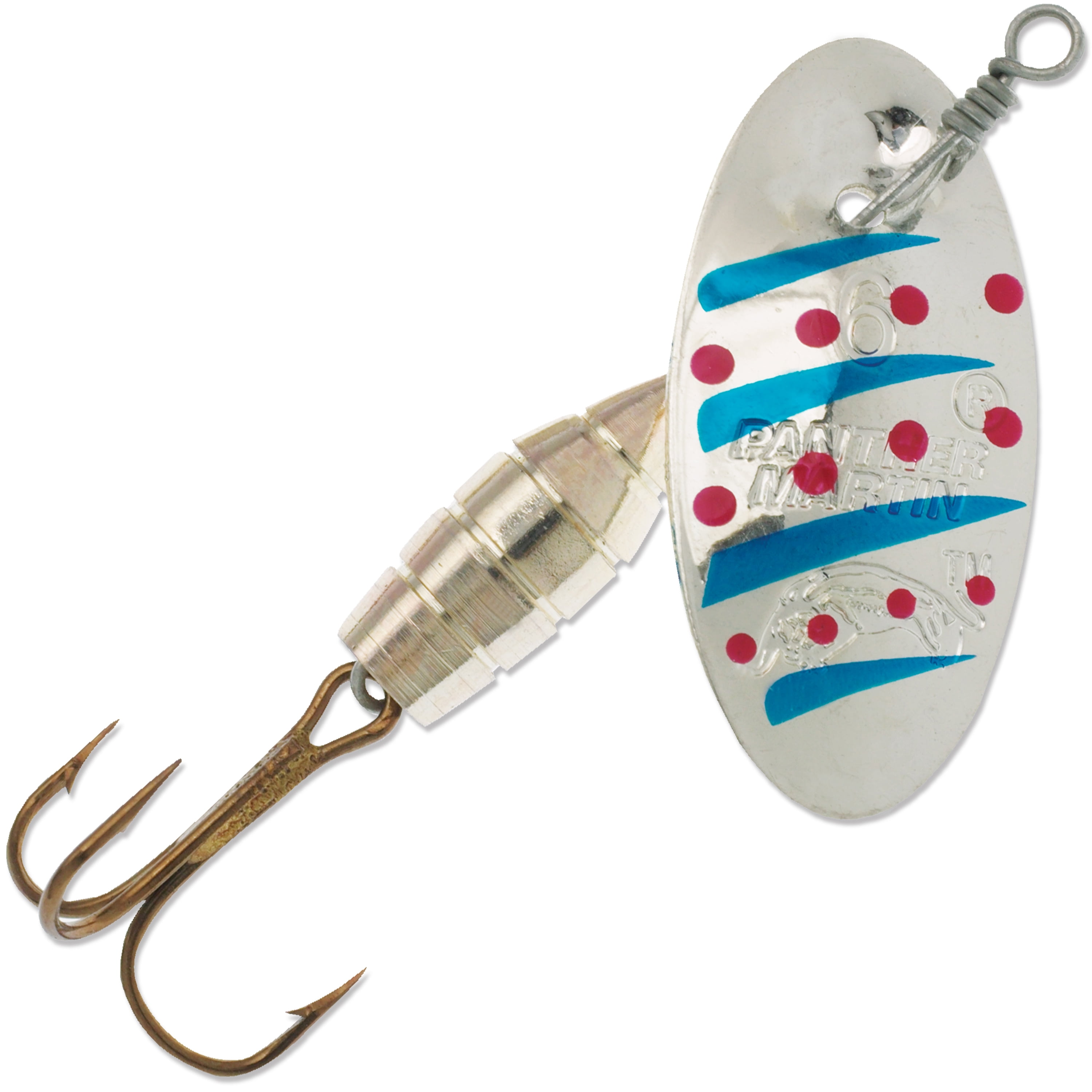 Panther Martin PMD_6_S Deluxe Barrel Body Spinners Fishing Lure - Silver -  6 (1/4 oz) 