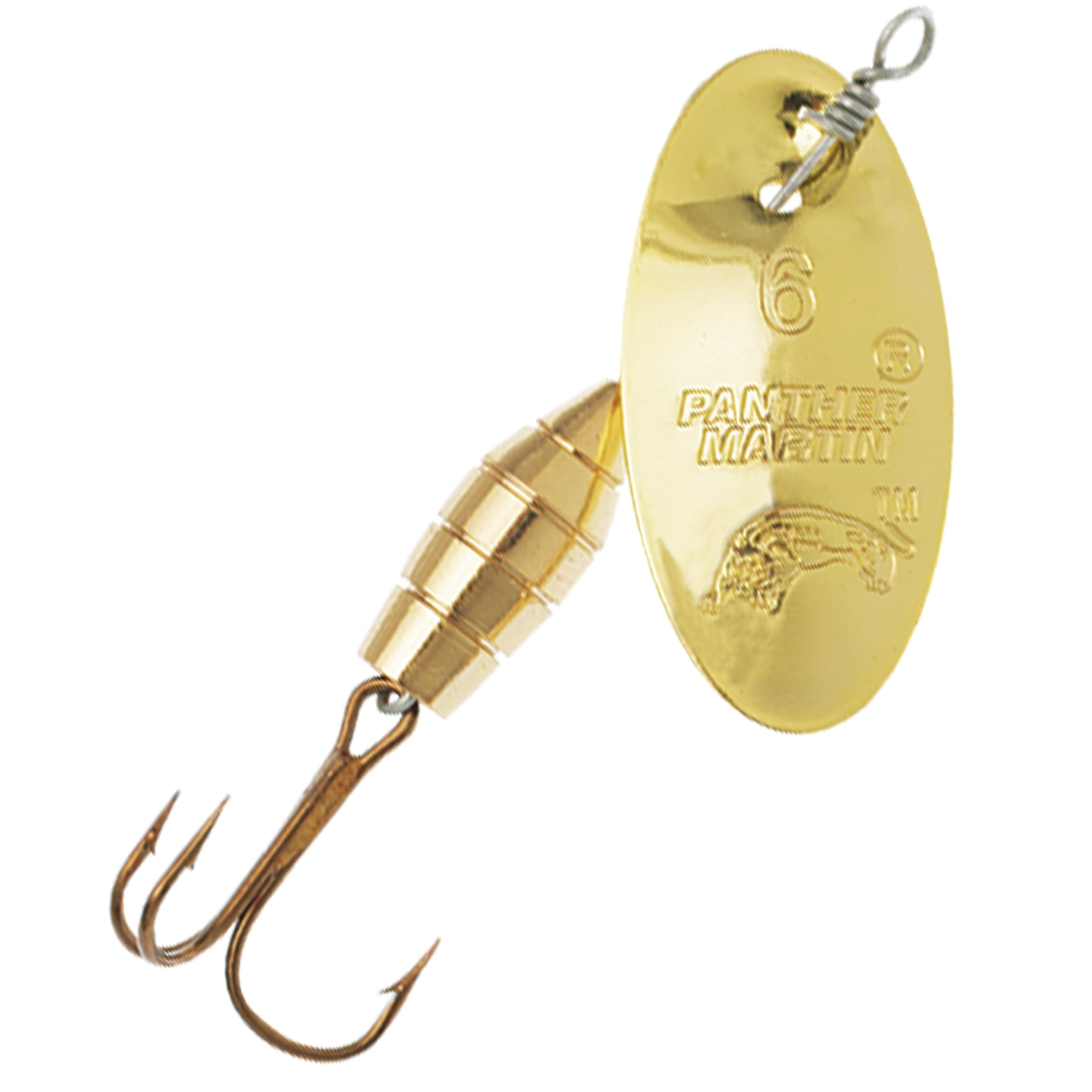 Panther Martin PMD_6_G Deluxe Barrel Body Spinners Fishing Lure - Gold - 6  (1/4 oz) 