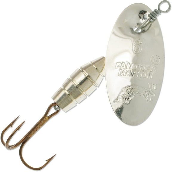 Panther Martin PMD_6_S Deluxe Barrel Body Spinners Fishing Lure - Silver - 6 (1/4 oz)
