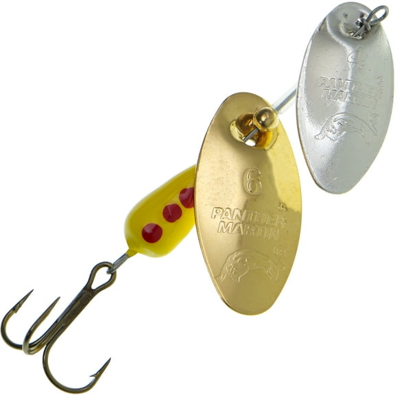 Panther Martin PMDF_4DF_SG DualFlash Fishing Teardrop Spinner Lure - Silver/Gold - 4DF (1/3 oz)