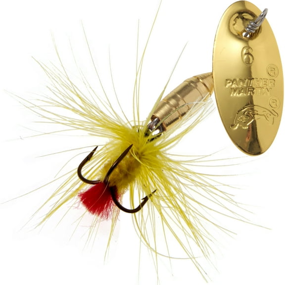 Panther Martin PMF_1_GY Deluxe Dressed Fly Spinning Fishing Lure - Gold/Yellow - 1 (1/32 Oz)