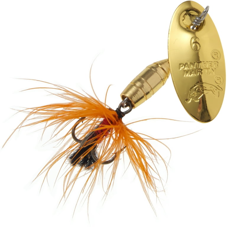 Panther Martin PMF_6_GO Deluxe Dressed Fly Spinning Fishing Lure -  Gold/Orange - 6 (1/4 Oz)