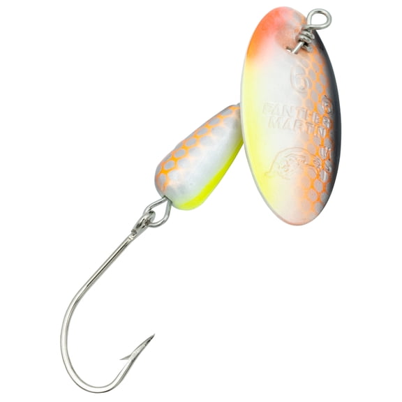 Panther Martin PMFSSH_4_OR Single Hooks Teardrop Spinners Fishing Lure - Orange - 4 (1/8 oz)