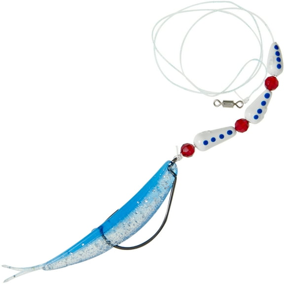 Panther Martin PMFTR_1FT_WB Fluke Train Swimbaits & Rigs Fishing Lure - White/Blue - 1FT (5/8 oz)