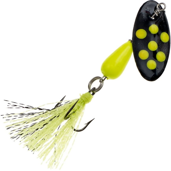 Panther Martin PMGGF_2_BCH Go-Glo Flash-A-Bou Teardrop Spinners Fishing Lure - Black/Chartreuse - 2 (1/16 oz)
